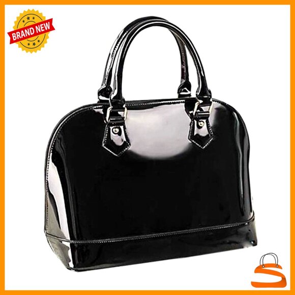 Amazon.com: Dasein Women Patent Leather Purses Handbags Dome  Large Patent Leather Satchel Purse with Adjustable Strap and Multiple Pockets
